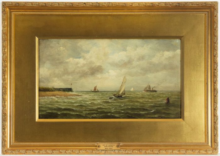 John Moore of Ipswich (1820-1902) - Signed 19th Century Oil, Approaching Harwich