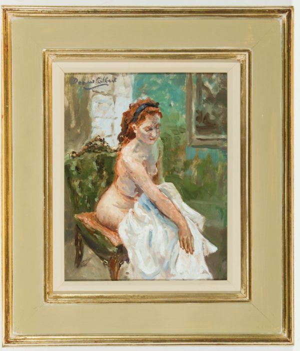 Dennis Gilbert NEAC (b.1922) - Superb Mid 20th Century Oil, After the Bath