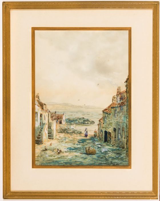 John Hamilton Glass SSA (fl.1890-1925) - Signed Watercolour, Dysart Fife