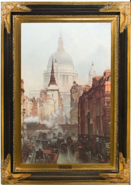 Large Ornate Ebonised & Gilt Picture Frame
