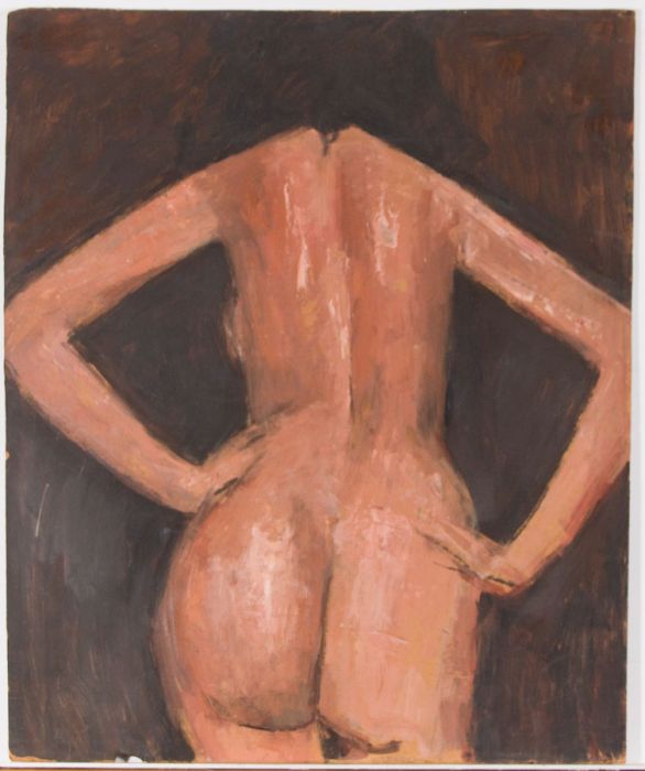 Peter Collins ARCA - 1981 Oil, Nude Study from Behind