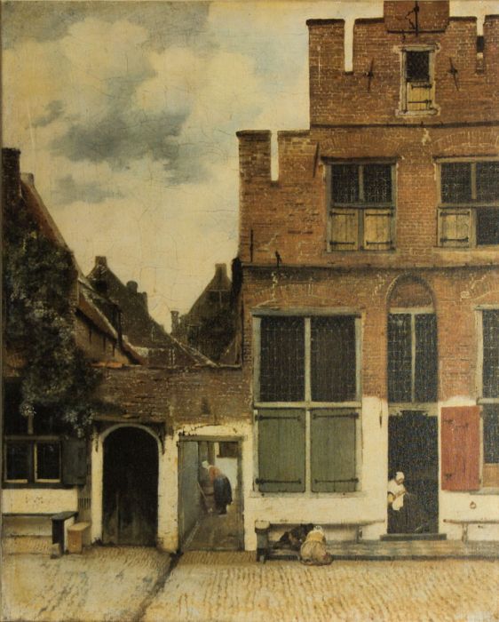 After Vermeer - Contemporary Digital Print, Dutch Street Scene