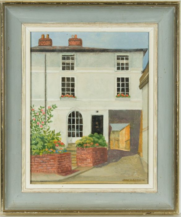 Joan Elizabeth Llewellyn (fl. 1950-2015) - Oil, Cornish Street Scene