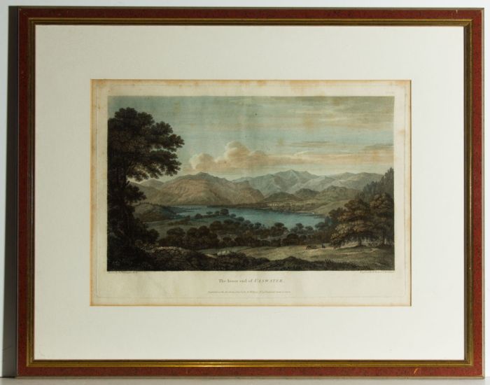 W. Byrne and T. Medland - Pair of Framed 1787 Engravings, Ullswater Landscapes