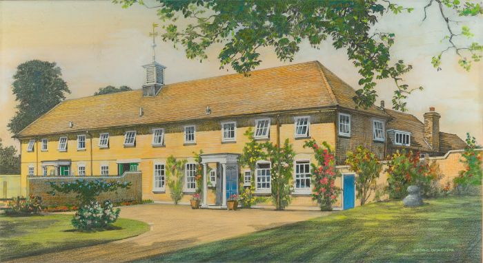 Cedric Dawe (1906-1996) - 1972 Mixed Media, Large House