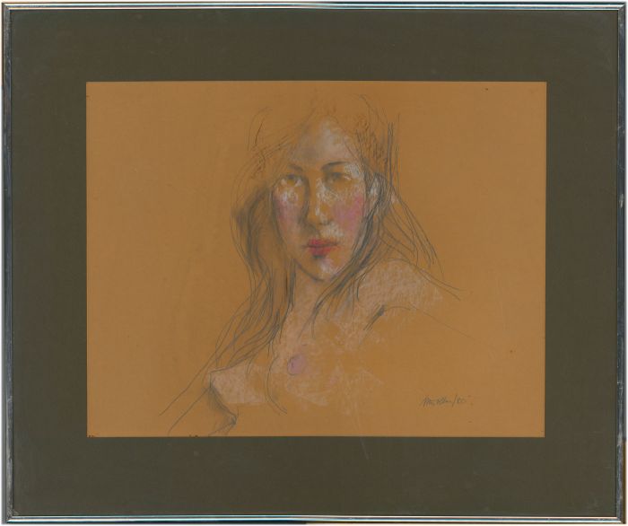 Peter Collins ARCA - 1980 Graphite Drawing, Female Nude