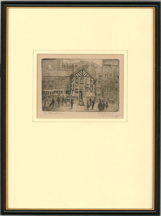 W. Edwin Law - Framed Mid 20th Century Etching, The Rovers Return
