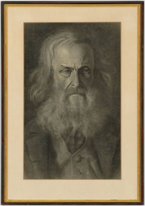 Attributed to E.Hartridge - circa 1900, Charcoal Drawing, Portrait of an Old Man