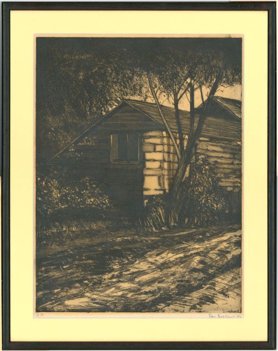 Don Bessant (1941-1993) - 1982 Etching, The Shed