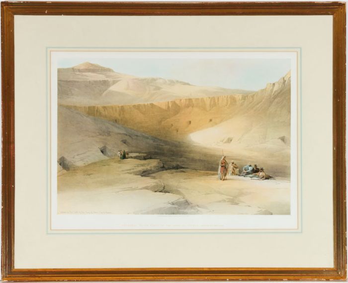 David Roberts (1796-1864) RA - 1848 Lithograph, Tombs of the Kings of Thebes