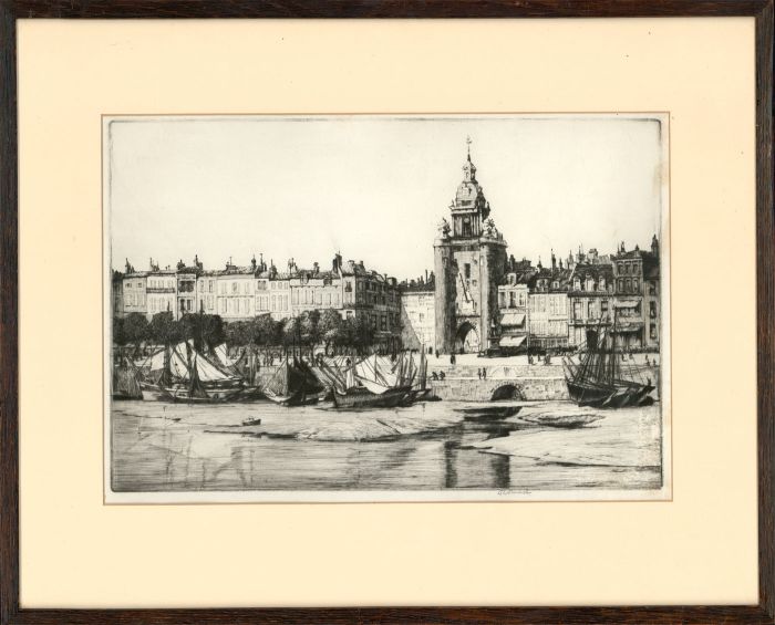 Douglas Ion Smart (1879-1970) RE - 20th Century Etching, French Cityscape