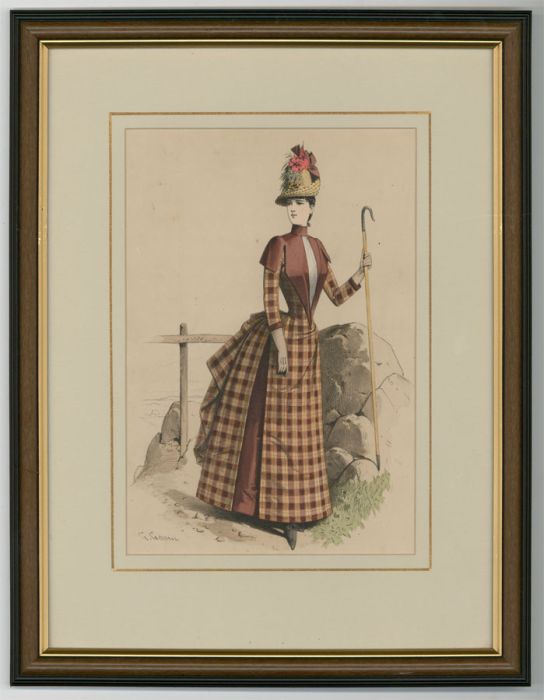 A Set of Three Late 19th Century Lithographs - Paris Fashion Designs