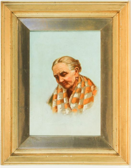 Framed Late 19th Century Oil - Portrait of an Elderly Woman