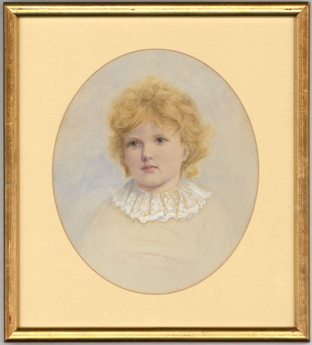 Gilt Framed Late 19th Century Watercolour - Portrait of a Young Boy