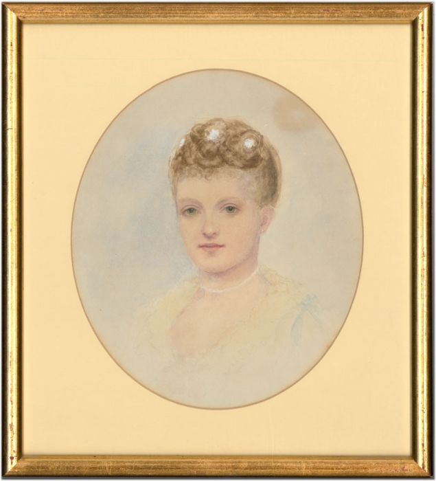 Gilt Framed Late 19th Century Watercolour - Portrait of a Girl