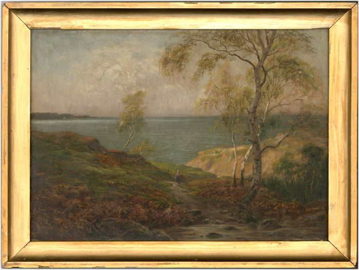 Tom Seymour (1844-1904) - 19th Century Oil, A Sunny Cliff, South Wales