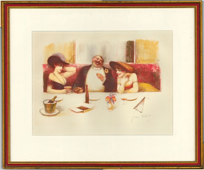 Jean Veber (1868-1928) - Signed Early 20th Century Lithograph, Chez Durand