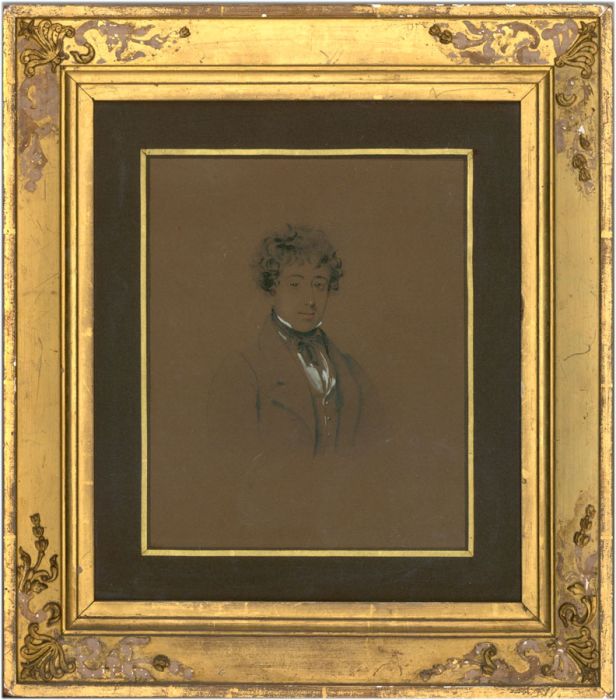 Fine Framed 19th Century Watercolour - Portrait of a Gentleman