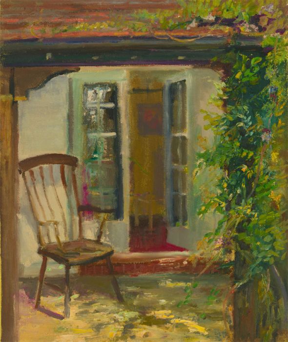 Contemporary Acrylic - House Outside French Windows