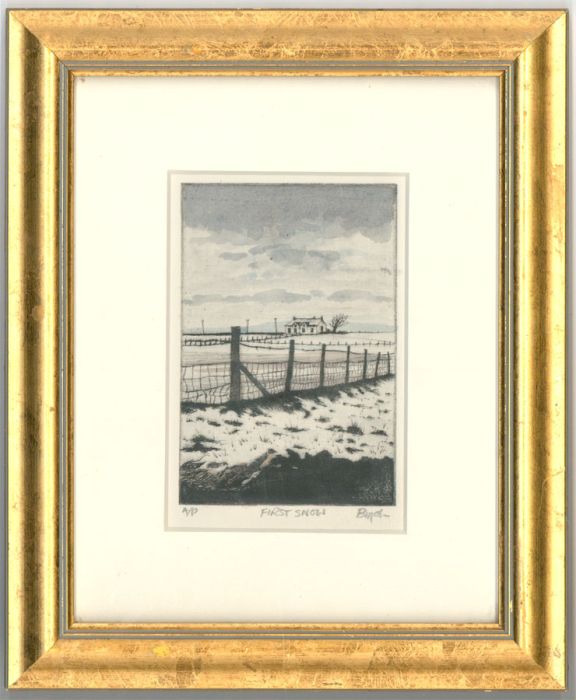 Hugh Bryden (b.1950) - Signed Artist's Proof Contemporary Drypoint, First Snow