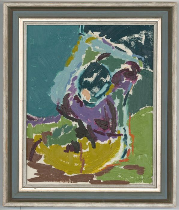 G. Robinson - Exhibited Mid 20th Century Acrylic, Abstract Figure