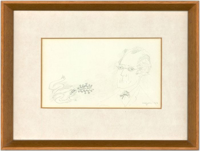 Glyn Morgan (1926-2015) - Graphite Drawing, Gustav Mahler Communing with Nature