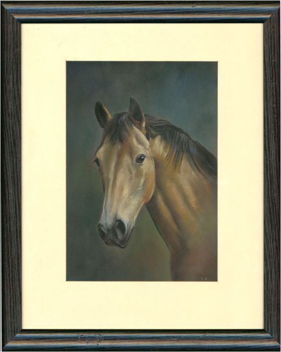 Andrew Quelch (b.1969) - Framed Contemporary Pastel, Equestrian Portrait