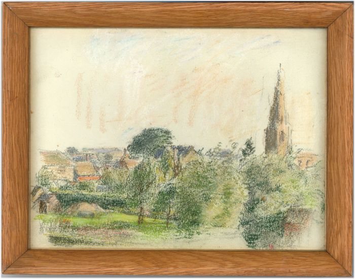 Maurice Feild (1905-1988) - Pastel, English School Landscape with Church