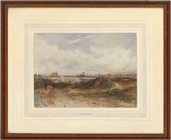 After Peter de Wint - 19th Century Watercolour, Landscape with Building Beyond