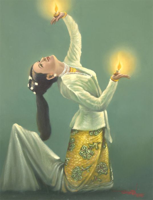 20th Century Oil - Thai Candle Dancer