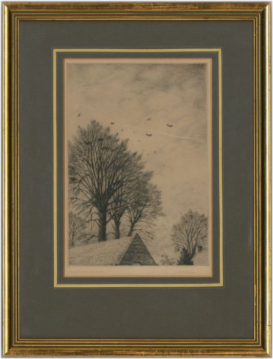 William Henry Corbin - Signed 20th Century Etching, Unrestricted Builders
