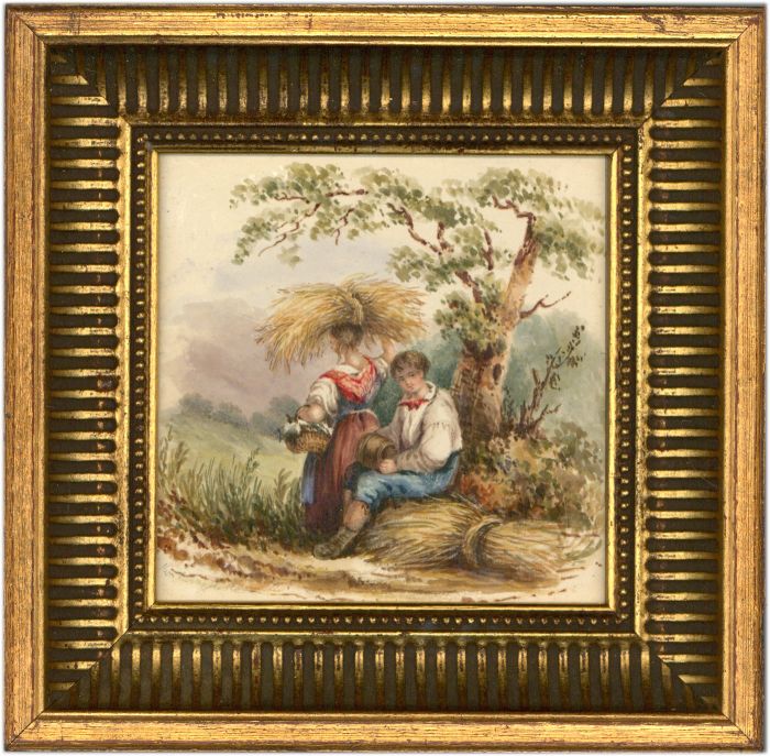 Miss Pennyfeather-King - Signed Fine 19th Century Watercolour, Child Harvesters