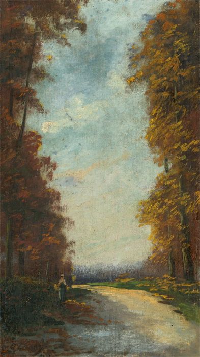 Gianni - 19th Century Oil, Figure on a Path