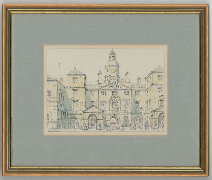 Denys Paterson - 20th Century Pen and Ink Drawing, The Horseguards, Whitehall