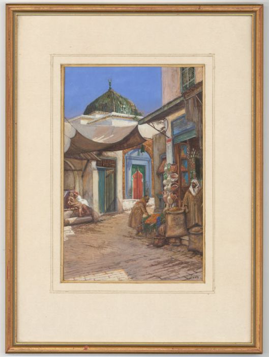 Noel Syers - Signed Contemporary Watercolour, Middle Eastern Street Scene