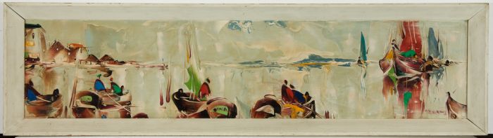 George Richard Deakins (1911-1982) - Signed 20th Century Oil, Harbourside