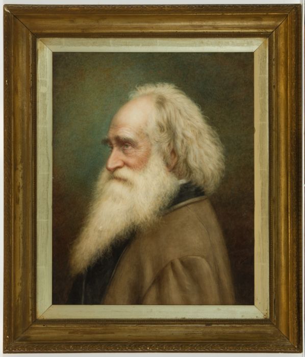 F. Volck - Exquisite 19th Century Watercolour, Portrait of a Bearded Man