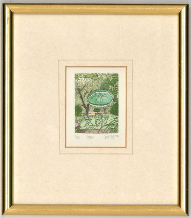 David Suff (b.1955) - Original 1986 Etching, Terrace