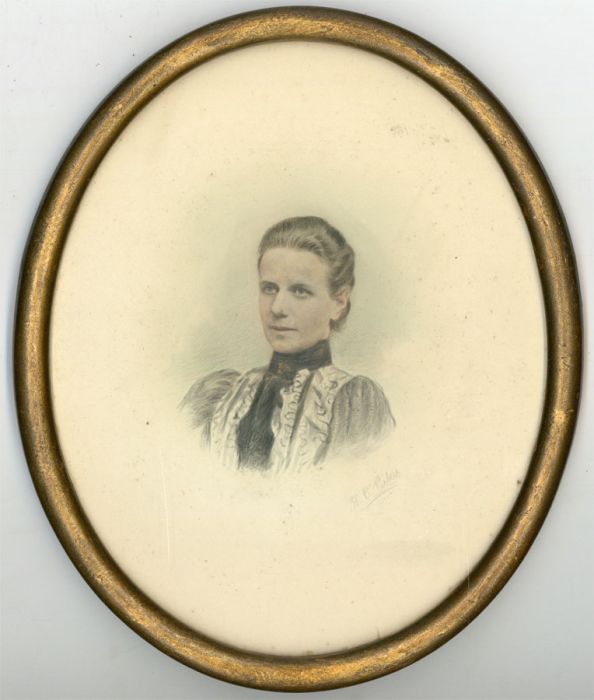 H. B. Parker - A Pair of Oval Late 19th Century Watercolours, Portraits
