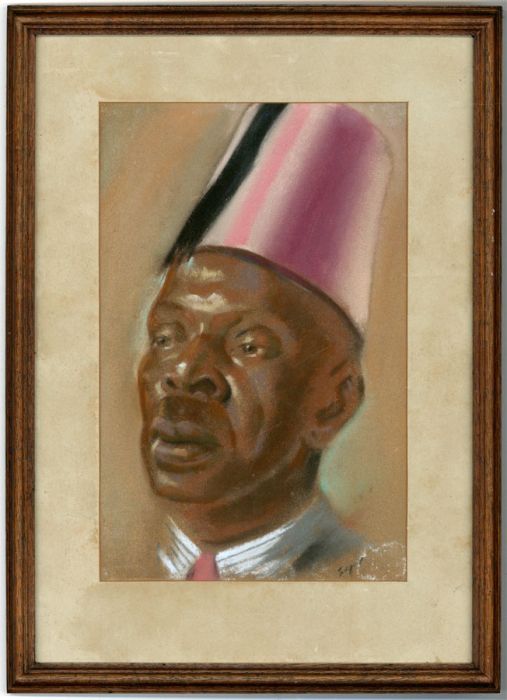 Hyman Segal (1914-2004) - Signed and Framed Pastel, Portrait of a Man