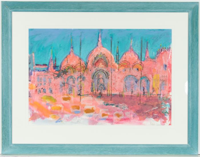 Adele Lambert - Signed Contemporary Mixed Media, St Mark's Square, Venice