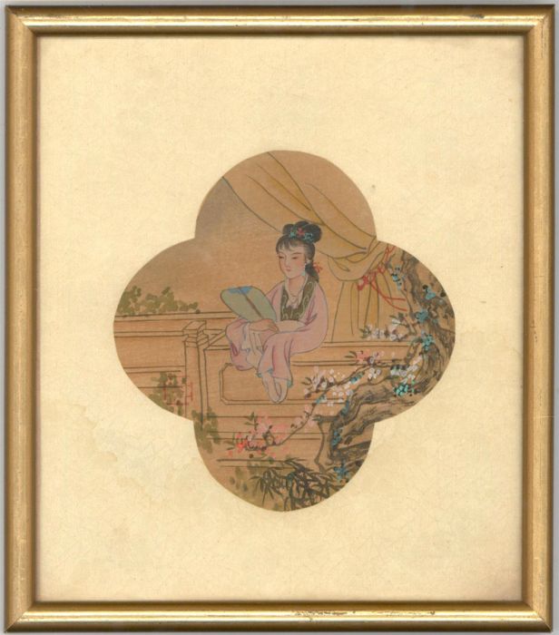 Pair of Framed 20th Century Watercolour - Portraits of a Young Woman