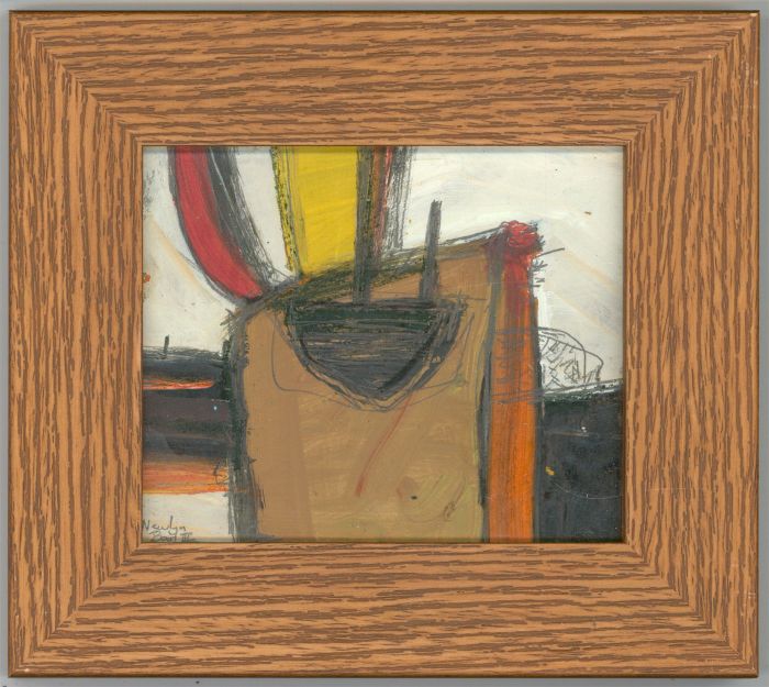 Framed Newlyn School Contemporary Mixed Media - Newlyn Boat III