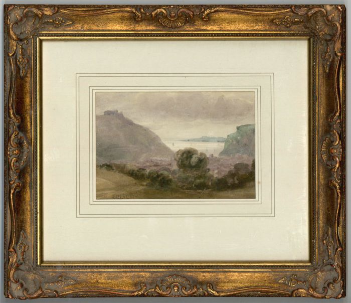 Jabez Bligh (fl. 1860-1889) - Signed circa 1860 Watercolour, Coastal Landscape