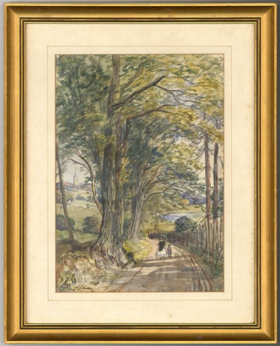 James Peter André - 1862 Watercolour, At Highgate
