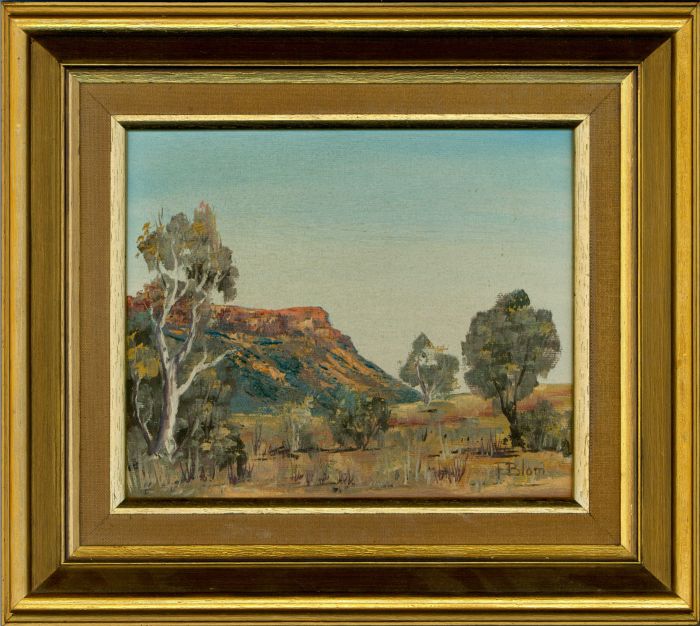 Fred Blom - Signed and Framed 1984 Oil, Australian Landscape