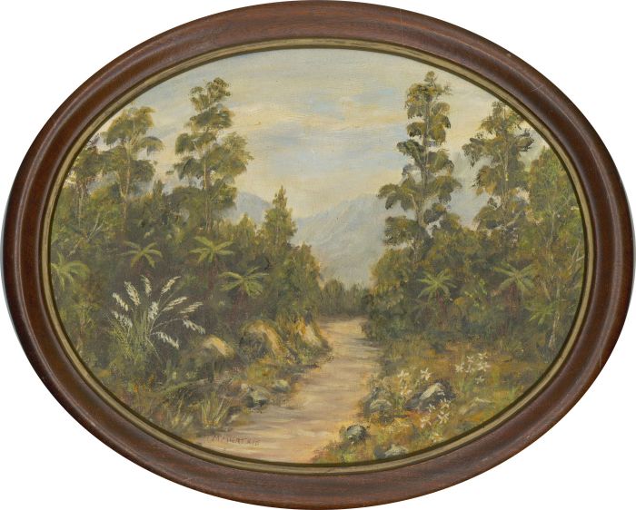Thelma McMurtrie - A Pair of Contemporary Oval Oils, New Zealand Landscapes