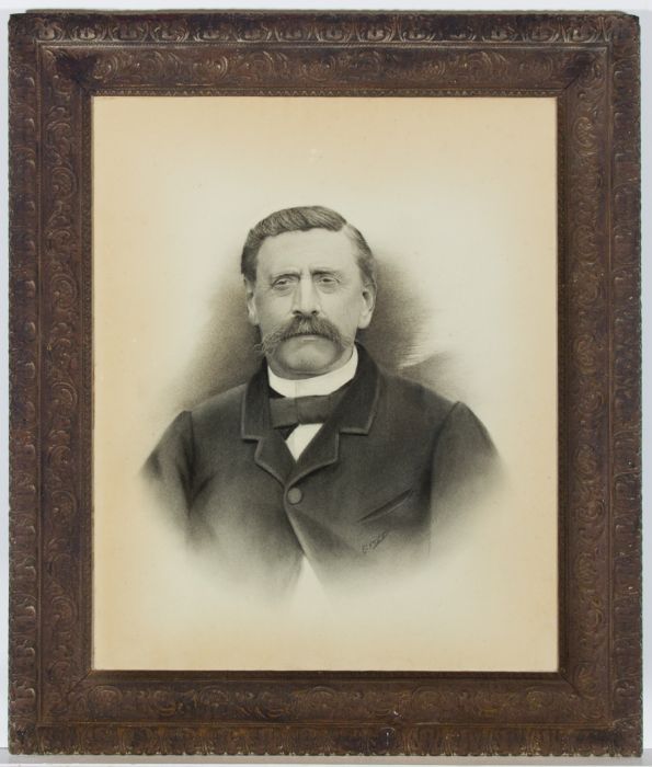 Exquisite 1906 Graphite Drawing - High Realism Portrait of a Man