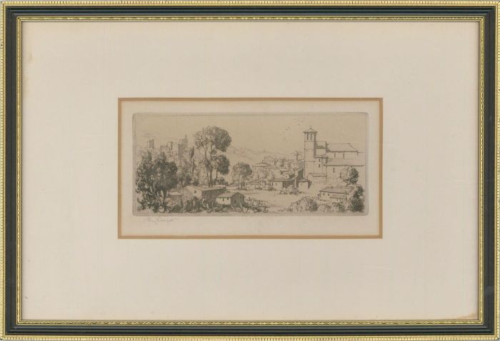 Eugène Béjot (1867-1931) - Signed Late 19th Century Etching, View of Grenada
