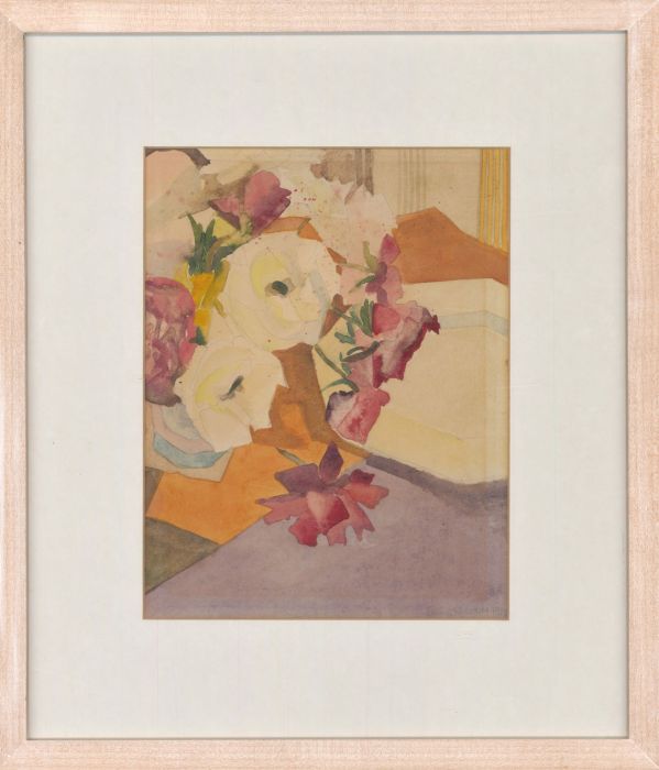 Jenny Wheatley RWS (b.1959) - Signed 1980 Watercolour, Still Life of Flowers